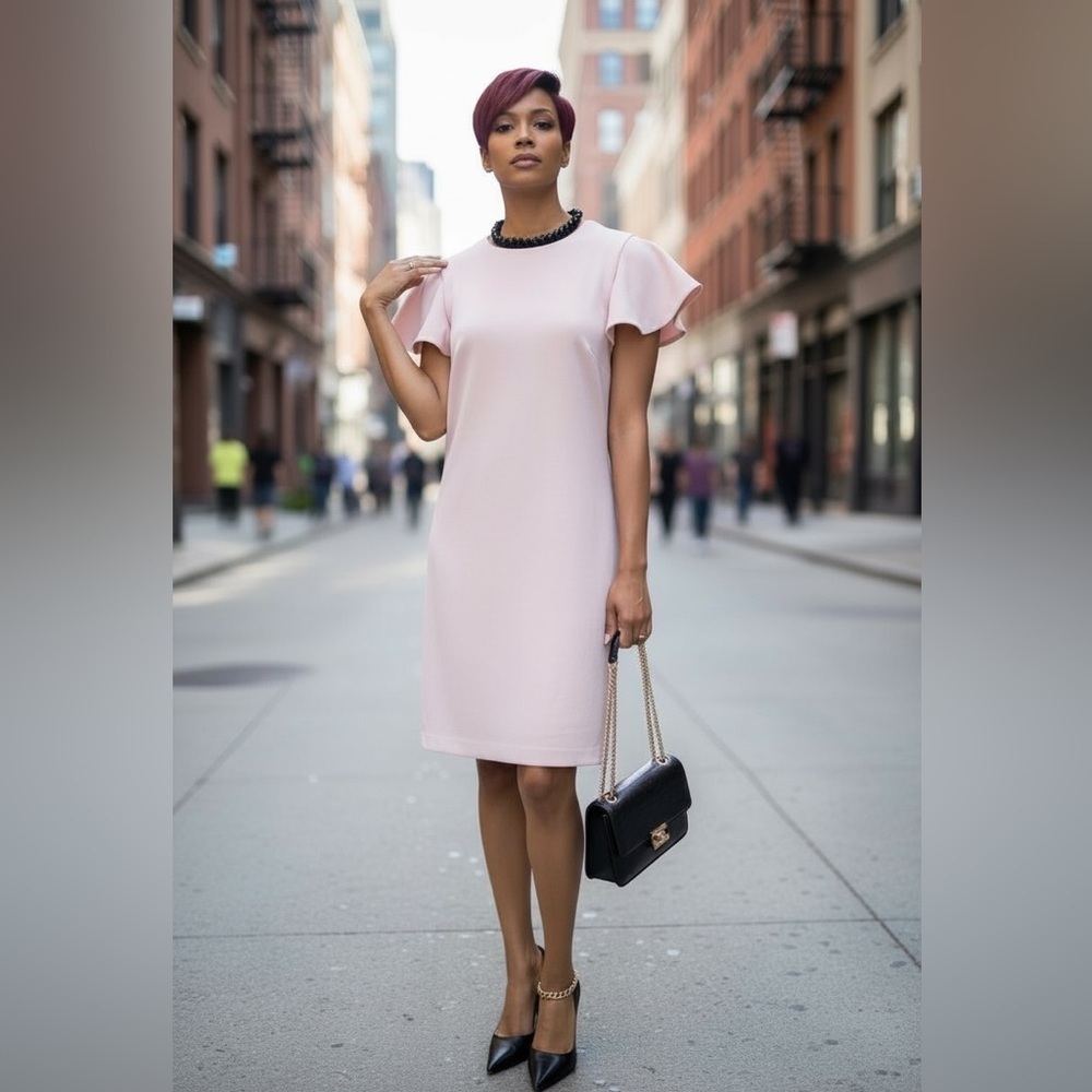 Calvin Klein Collection Blush Midi Dress☑️ - Picture 2 of 13